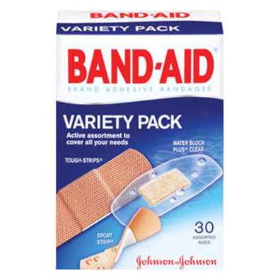 Bandage Plastic/Fabric Band-Aid Assorted Sizes Flexible Assorted Latex 30x24/Ca - Surgical Supplies NY
